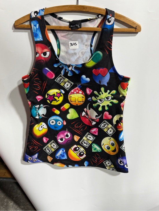 Rue21 Tops - #3645-Rue21 Black Emoji Print Racerback Tank